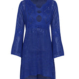 Sexy Cover Up Bikini Women Swimsuit Cover-up Beach Bathing Suit Beach Wear Knitting Swimwear Mesh Beach Dress Tunic Robe