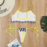 2026 Sexy Bikini Women Swimwear Swimsuit Push Up Striped Patchwork Bikini Set Bathing Suit Beach Bikini Female Biquinis Feminino