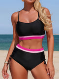 2026 Drawstring Strappy Bikinis Padded Swimsuit Women High Waist Swimwear Female Bathers Bathing Swimming Swim Suit Beachwear