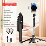 Roreta new 1.7M Portable camera tripod with wireless remote control and 360 ° rotation phone holder for video recording and live
