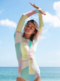 2024 New Print Long Sleeve One Piece Swimsuit Sexy Swimwear Women Backless Beachwear Surf Bathing Suit Push Up Monokini Female