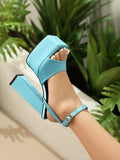 NASBAVI 2025 Women's Summer New Style Super High Heels Waterproof Terrace Trendy Glitter T-Stage Fashion Sandals Wedding Sandals
