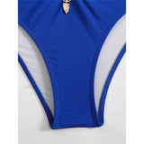 2026 Halter Cut Out High Waist Bikini Female Swimsuit Women Swimwear Two-pieces Bikini set Padded Bather Bathing Suit Swim V6256