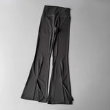 Women's High-Waisted Slim Fit Micro Flared Yoga Pants Sports Tight Wide Leg Trousers Comfortable No Awkward Lines
