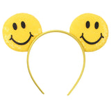 Disney Festival Party Cosplay Mouse Ears Headband 3.3" Ears Glitter Hairband Without Bow For Boys DIY Cartoon Hair Accessories