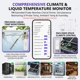 Zigbee 3.0 Smart Temperature Humidity Sensor Option With 1M Waterproof Probe For Zigbee2MQTT Home Assistant Aquarium Incubator