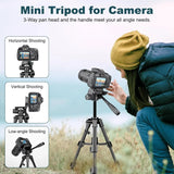Mini Tripod for Camera, 25inch Aluminum Tabletop Camera Tripod, Portable Travel Tripod , for Cameras, Projectors, Spotting Scope