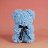 Rose Bear Gift 25cm Artificial Teddy Rose Bear with Box