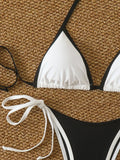 Halter Triangle String Thong Bikinis 2026 Women Sexy Swimsuit Solid Brazilian Swimwear Female Bathers Bathing Swimming Swim Suit