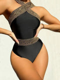 Women's Cross Strap Bandeau One-Piece Swimsuit Adjustable Tummy Control Fashionable Comfortable Swimwear for Various Body Types