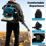 Gas Backpack Leaf Blower 4-Stroke With Cruise Control For Lawn