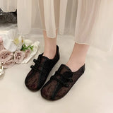 2026 Summer Mesh Breathable Polka Dot Single Shoes Women's Bow Mary Jane Shoes Soft Sole Non-slip Versatile