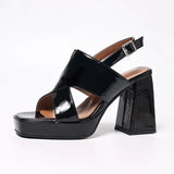 2026 Summer Retro High Heel Sandals - Back Buckle Straps for A Casual and Stylish Date-Wear Women's Shoes