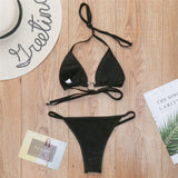 Sexy Bling Rhinestone Mini Bikini Female Swimsuit Women Swimwear Two-Pieces Bikini Set Bather Bathing Suit Swim Lady V2064