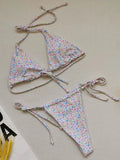 2025 Polka Dot Mini Micro String Bikini Women Swimsuit Female Bikinis Brazilian Swimwear Two Pieces Bikini Set Bathing Suit Swim