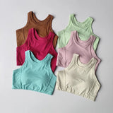 Women's sports bra vest yoga suit, shock resistant running, fitness training, quick drying one-piece vest