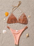 Shiny Sequins Diamond Micro Bikini 2025 Women Swimsuit Female Halter Swimwear Two Pieces Bikini Set Brazilian Bathing Suit Swim