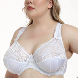 Bras For Women Minimizer Brassiere Plus Size Lace Bra Support Underwire Full Big Cup Thin Adjusted-straps D E F G H I