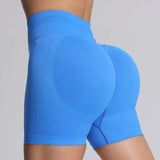 High Impact Summer Yoga Shorts Sportswear Woman Gym Seamless Workout High Waist Shorts w/Tummy Control Running Fitness Leggings