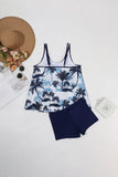 2025 New Sexy Print 2 Piece Plus Size Tankini Women Strapped Hollow Curvy Swimsuit Brazilian Beach Lady Big Bathing Suit