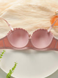 2-piece set of multi-color women underwear with steel rims gathered bra embroidered lace daily sweet braissere push up bra 1903