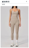 Summer Seamless Yoga Sets Women Outdoor Slimming Sports Tank Top High Waist Hip Lifting Leggings Gym Fitness Suits Tracksuit