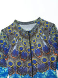 2026 Printed Long Sleeve with Long Pants Sexy One Piece Swimsuit Women Swimwear Female Flowers Padded Bather Bathing Suit Swim
