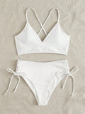 Sexy Bandage High Waist Brazilian Bikinis Sets Swimsuit Swimwear Swimming Suit for Women 2023 New Bikini Mujer Biquinis