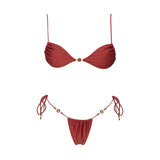 3Pcs Diamond Swimsuit With Pants Sexy Women Swimwear Micro Bikini Female Push Up Swim Suit Bandeau Biquini Beachwear Bathingsuit