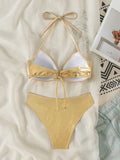 2026 PU Faux Leather Bra Cup Bikini Women Swimsuit Female Swimwear Two Pieces Bikini Set Push Up Bathing Suit Swim Beach Wear