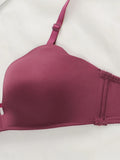 Women's sexy shell shaped bra with seamless gathering push ups and transparent shoulder straps for daily comfort underwear B2077