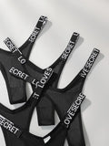 5 PCS Women's sexy thong with low waist smooth letter belt underwear casual comfortable and fun underwear C977