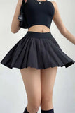 Preppy WOMENGAGA American Style Style High Waisted Slim Pleated Skirt For Women's Summer Ballet Skirt Fashion Women QI9Y