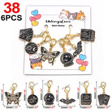 Cat Knitting Stitch Markers Metal Animal Enamel Charms Crochet Locking Knitting Markers Sew Accessories