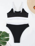 High Waist Bikini 2026 Solid Swimsuit Women Padded Swimwear Female Sports Bathers Bathing Swimming Swim Suit Beachwear