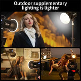 Roreta ZU80 Photo Studio Light COB Bi-Color 2500-8500K CRI≥95 TLCI≥97 With Diffuser LED Video Lights Fill Lighting