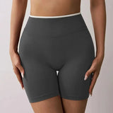 Women's High-Waisted Seamless Yoga Sports Shorts Hip-Lifting Knitted Peach Pants Summer Training Fitness Wear