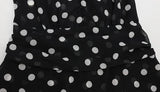 Ahagaga Fashion Maxi Dresses Women Sexy Halter Neck Hollow Out High Split Polka Dot Print Elegant Party Vacation Beach Vestidos