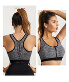 New Sports Bra Women Space Dyed Front Zipper Running Shockproof Vest Gym Jogging Crop Top Female Tops Sport Bras Sutian Feminino