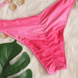 Women's Bikini Sexy Strap Gradient Print Luxury Crystal Diamond Bikini Shell Swimsuit