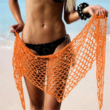 7 Colors Hollow Out Crochet Knitted Sarong Pareo Beach Cover Up Cover-ups Beach Dress Beach Wear Beachwear Female Women V7010