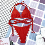 2026 New Wrap Arround Mini Bikini Female Swimwear Women Swimsuit Two-pieces Bikini Set Brazilian Bather Bathing Suit Swim V1229H