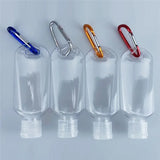 2PCS Refillable Bottles with Hook Alcohol Disinfectant Hand Sanitizer Empty Soap Dispenser Outdoor Portable Container Bottle