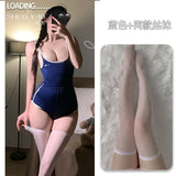 Swimsuit Set Sexy And Slimming Schoolgirl-style Small Bust Deep V Sleeveless Bodysuits And Shorts Pure Desire Style Casual W0Y2
