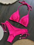 New Solid Color Bikini Set 2026 Women's Swimsuit Hanging Neck Rope Split Swimsuit 2-piece Set Summer Beachwear