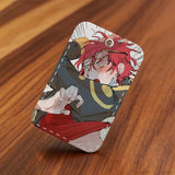 Game Mystic Messenger Rectangle Card Case Keychain Access Card Bag Key Tag Ring Leather Card Holder Key Ring Access