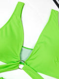 2026 Ring Linked Bikini Solid Bandage Swimwear Female Sexy Swimsuit Women Bathers Bathing Swimming Swim Suit Beachwear