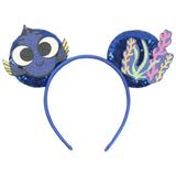 Disney Festival Party Cosplay Mouse Ears Headband 3.3" Ears Glitter Hairband Without Bow For Boys DIY Cartoon Hair Accessories