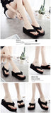 Bohemia Style Flower Platform Flip Flops For Women Summer Shoes Thick Sole Light Weight Girls Home Beach Slippers Wedge Sandals