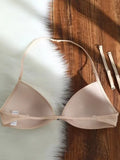 MOYISU French Triangle Cup Underwear Women's Thin Straps Beautiful Back Halter Invisible Front Buckle Bra Thin Seamless Bra
